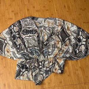 Bohemian Patterned Kimono Top